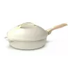 La Fabuleuse Poêle Sauteuse Casserole Cocotte Cookut 28 cm Blanc Crème