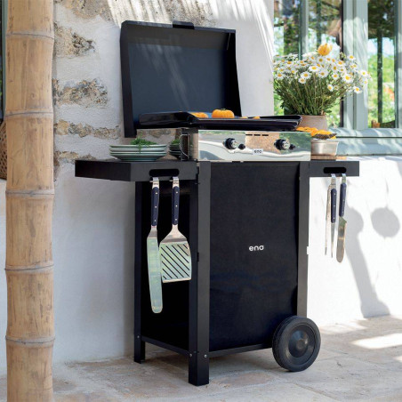 Ensemble Plancha Gaz Fonte et Chariot Combo Initial ENO 50