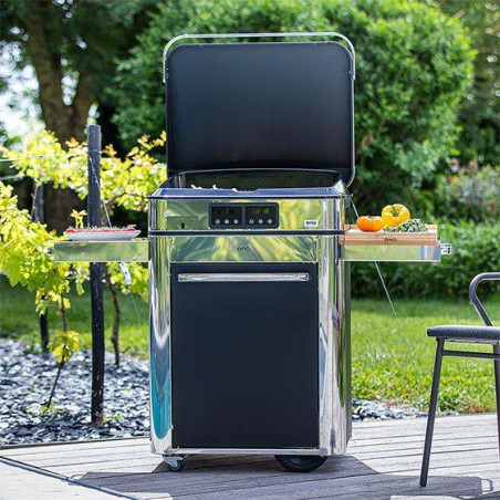 Plancha électrique + Chariot + Capot Combo ENOSIGN 65 Eno Inox et Noir