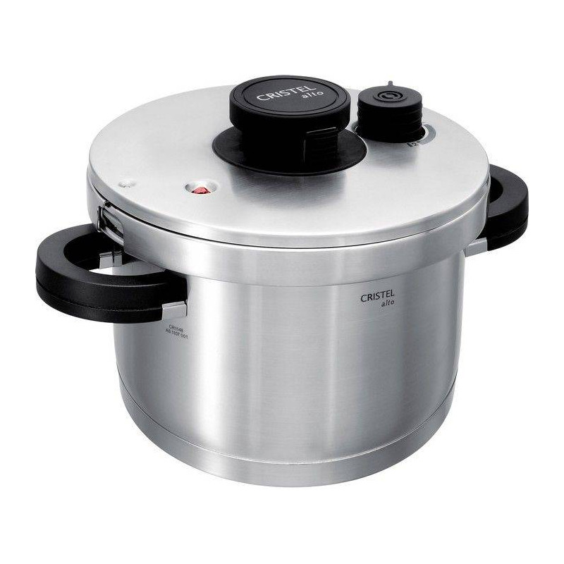 KITCHEN MOVE Autocuiseur à Baïonnette 24cm 8L ILLICO Inox Avec Panier Cuisson - Silver
