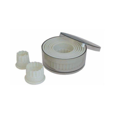 PME MD153 Lot de 4 Emporte Pièces Poussoir Losange, Plastique, Blanc, 9 x 2 x 9 cmMD153