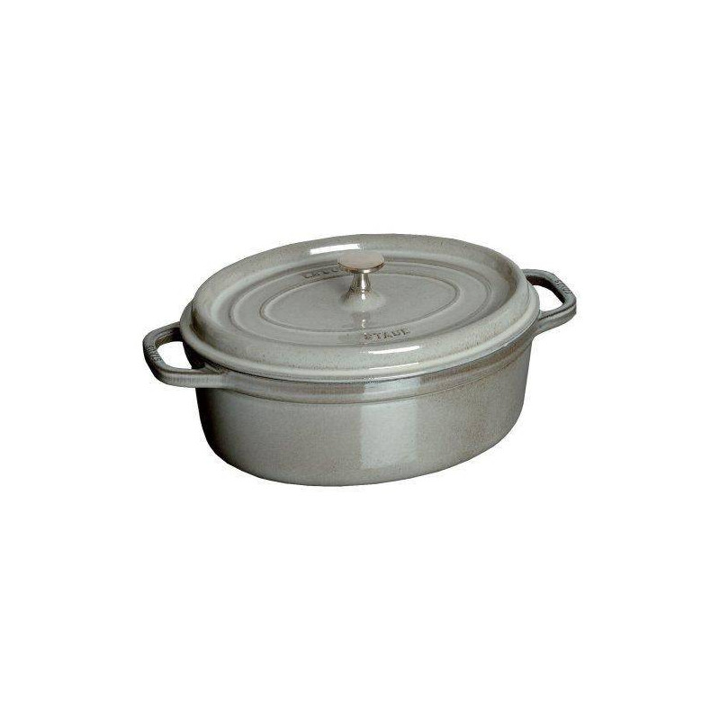 Cocotte en fonte Emaillée Ovale Staub GRIS GRAPHITE D33 6,70L