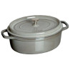 Cocotte en fonte Emaillée Ovale Staub GRIS GRAPHITE D33 6,70L