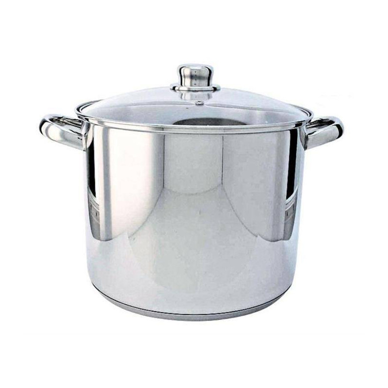 Set de 3 marmites en inox avec couvercles en verre – Batterie de