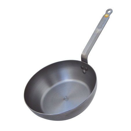 MINERAL Poêle Paysanne à bord haut en tôle d´acier cire d´abeille de BUYER D 24 cm