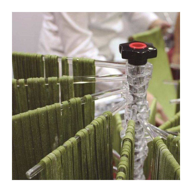 Séchoir à Pâtes Tacapasta Marcato - 16 Bras Pour 2kg De Pâtes - Rouge - Made In Italy