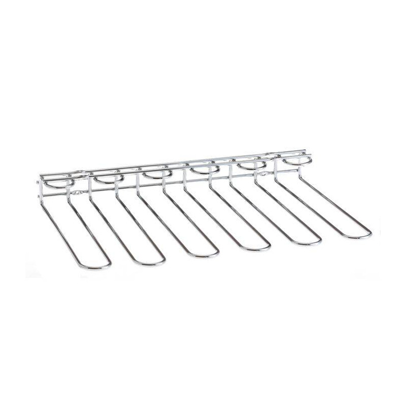 Rack rangement verres suspendus Fixation mixte chromé