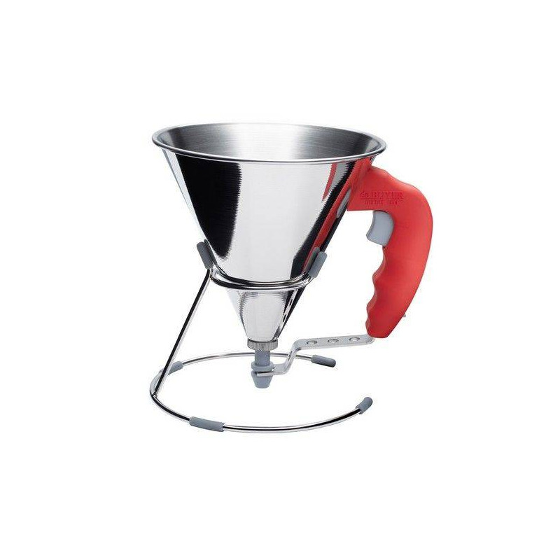 Entonnoir à Piston sur support Ménage KWIK de Buyer Rouge
