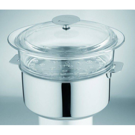 COMPLEMENT Cuit Vapeur verre + couvercle Cristel D24