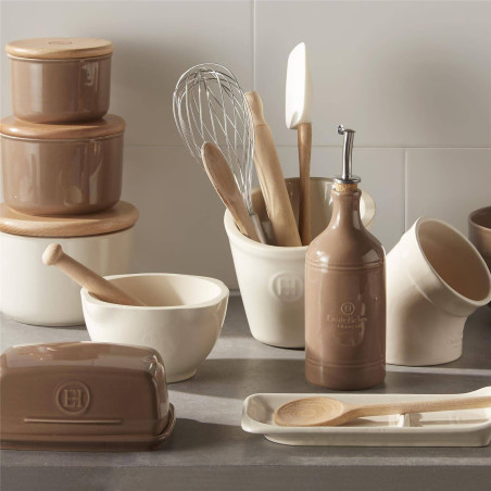 Mortier/Pilon Céramique 14cm Natural Chic Emile HENRY Blanc Farine SC