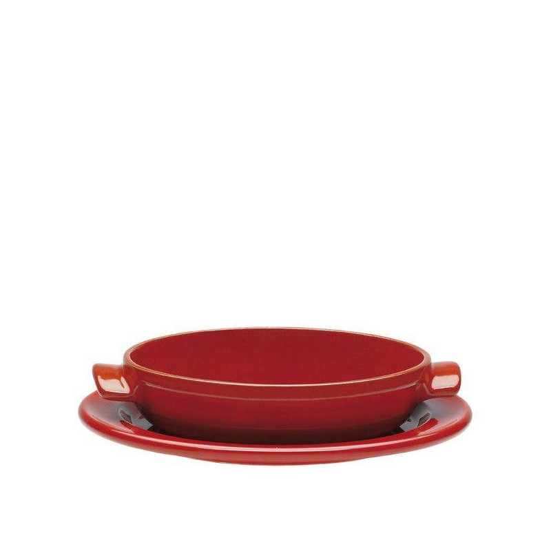 Moule Baguettes x3 en céramique Emile Henry - Couleur Rouge grand cru - Cuisine