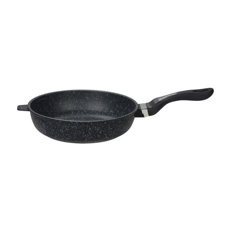 TITANIUM GRANIT Poêle Haute Fonte Aluminium Revêtue Aspect Pierre GSW D28