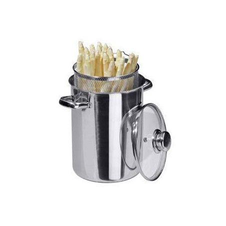 Cuit Asperges Inox + couvercle verre D16 GSW