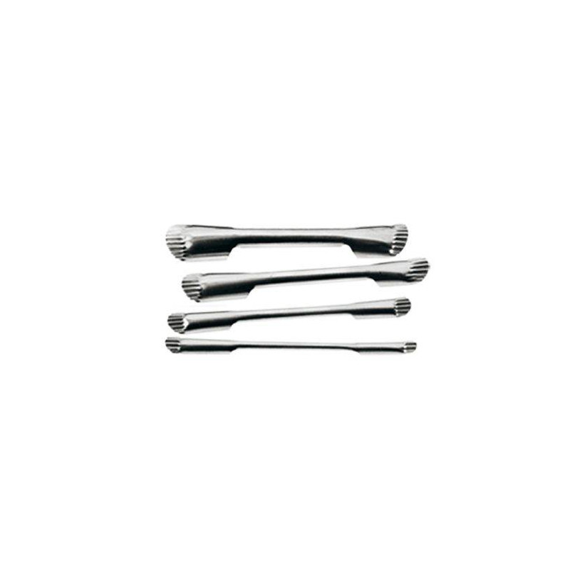Ensemble de 4 Gouges Cannelées 8 tailles décor fruits légumes Inox SC