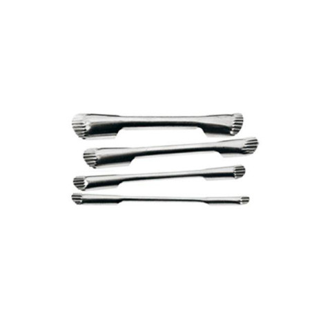 Ensemble de 4 Gouges Cannelées 8 tailles décor fruits légumes Inox SC