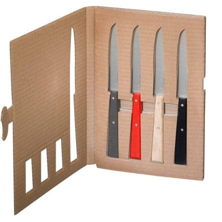 BON APPETIT Coffret de 4 Couteaux de  table steak  OPINEL Esprit LOFT