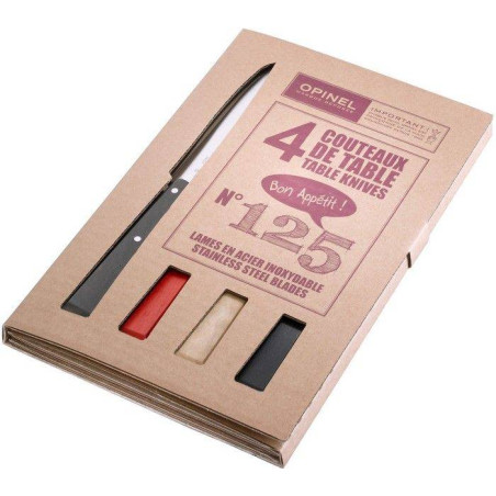 BON APPETIT Coffret de 4 Couteaux de  table steak  OPINEL Esprit LOFT