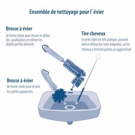 Ensemble de nettoyage pour évier et  lavabo