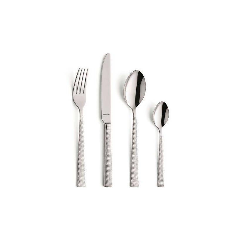 Amefa Felicity Ménagère 24 Pièces En Inox Martelé - Coffret Élégant Pour 6 Personnes
