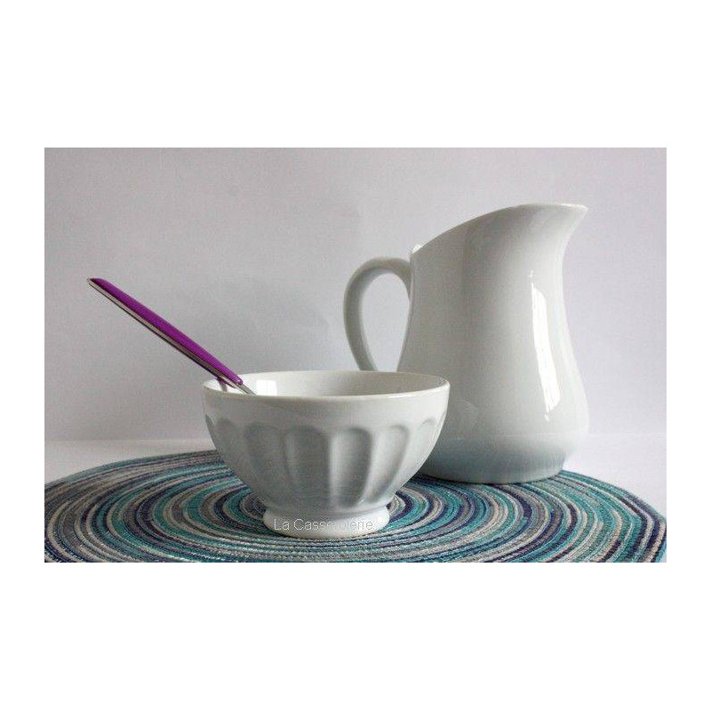 Grand Bol Saladier Maison De Campagne Porcelaine Blanche 29cm - Style Antique