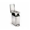 Poubelle de cuisine rectangle à pédale Simplehuman 10 L Inox