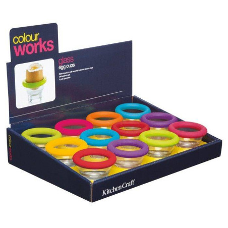 Coquetier Verre et Silicone  Colour Works coloris variés
