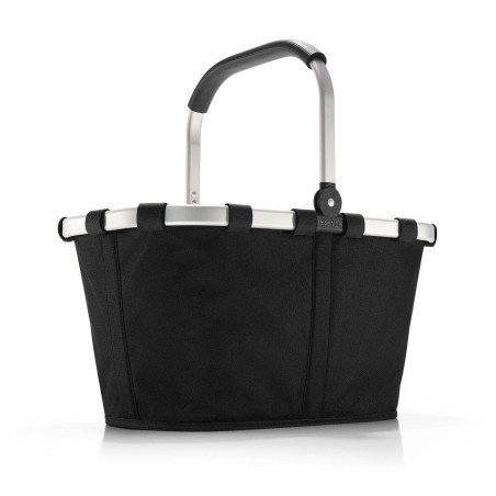Panier à provisions pliable durable en PET recyclé avec cadre en aluminium, poignées pliantes et poche extérieure 46 x 26 x 29 cm