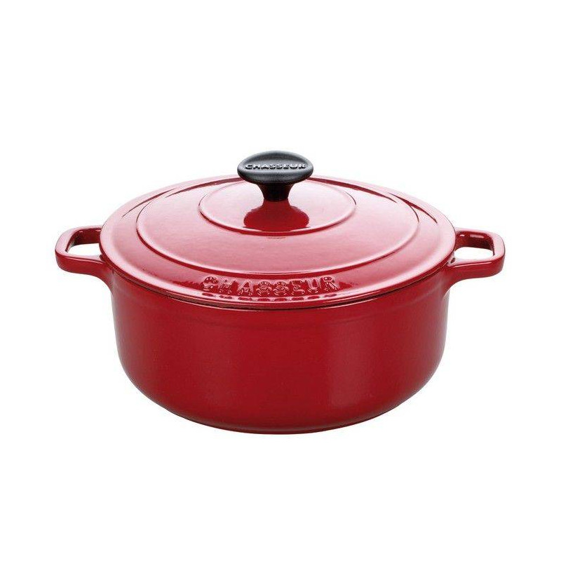 Cocotte En Fonte Émaillée Ronde Rouge Marque Invicta