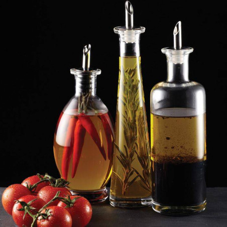 Bouteille verre avec bouchon verseur pour Huile ou Vinaigre 400ml