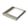 Flan Carré à Tarte Inox bord roulé sur fil GOBEL 240