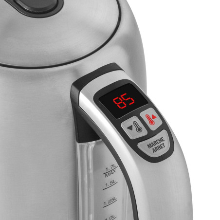 Riviera&bar Théière Bouilloire Jaïpur Zen - Verre Trempé Et Inox, 1,2L, Température Réglable - Pour Thés Et Infusions