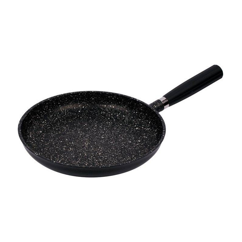JULIENNE GRANIT Poêle Fonte Aluminium Aspect Pierre Manche amovible Induction D32