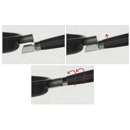JULIENNE GRANIT Poêle Fonte Aluminium Aspect Pierre Manche amovible Induction D32