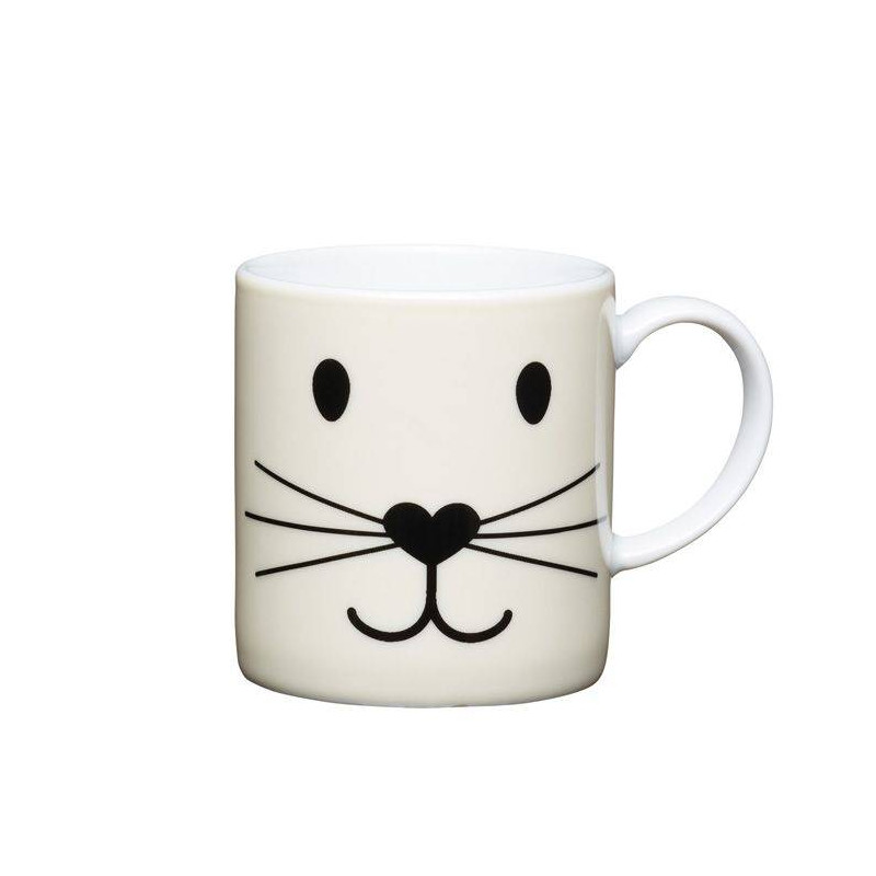 Tasse Expresso Porcelaine Coloré KitchenCraft TETE CHAT