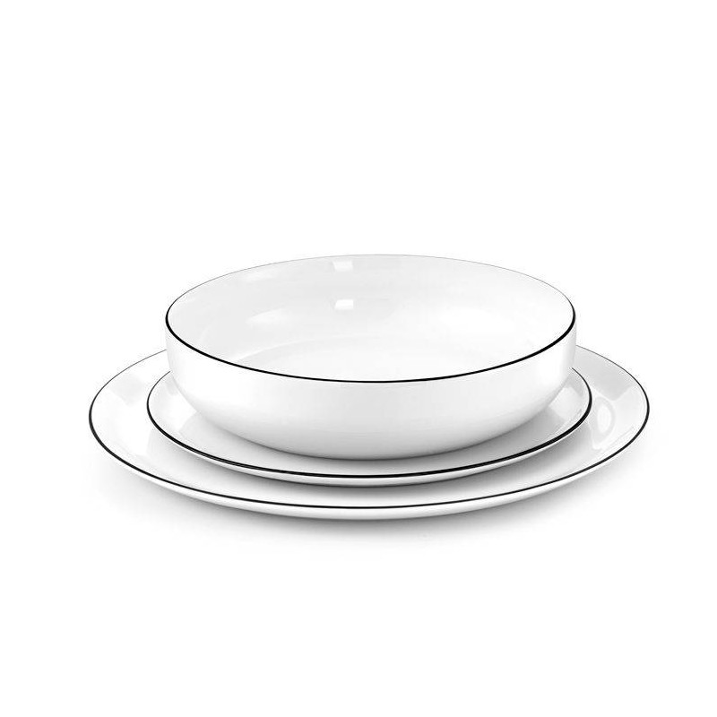 Lot de 6 assiettes creuses grès 19 cm - Hypnose, Medard de Noblat | La