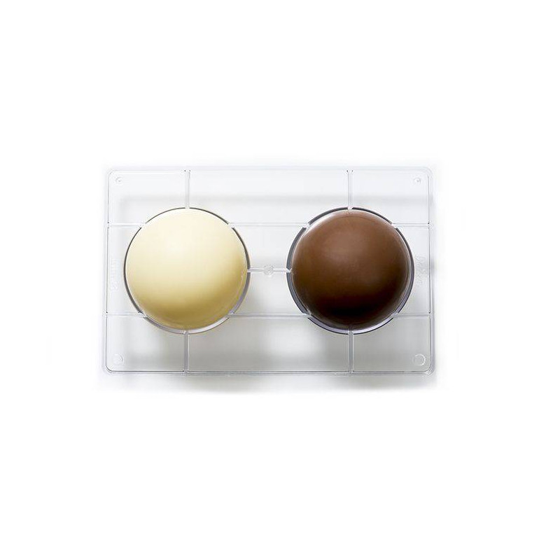Moule Dôme Demi Sphère en polycarbonate x 2 cavités D100 mm