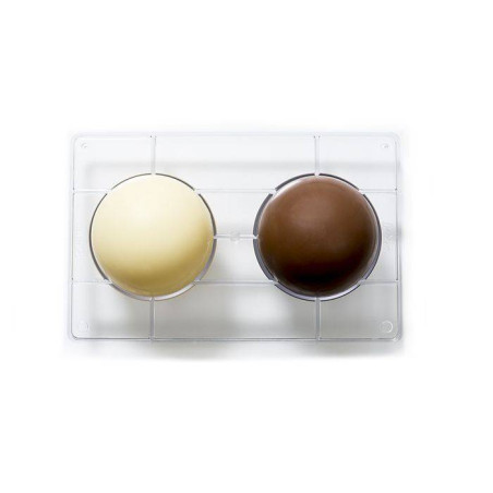 Moule Dôme Demi Sphère en polycarbonate x 2  cavités D100 mm