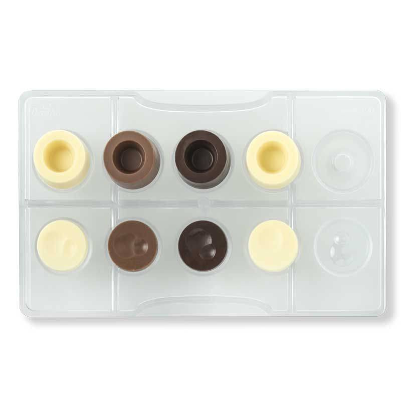 Moule à chocolats en polycarbonate x 10 cavités D33 Cercle Modulaire SC