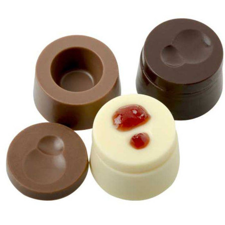 Moule à chocolats en polycarbonate x 10 cavités D33 Cercle Modulaire  SC