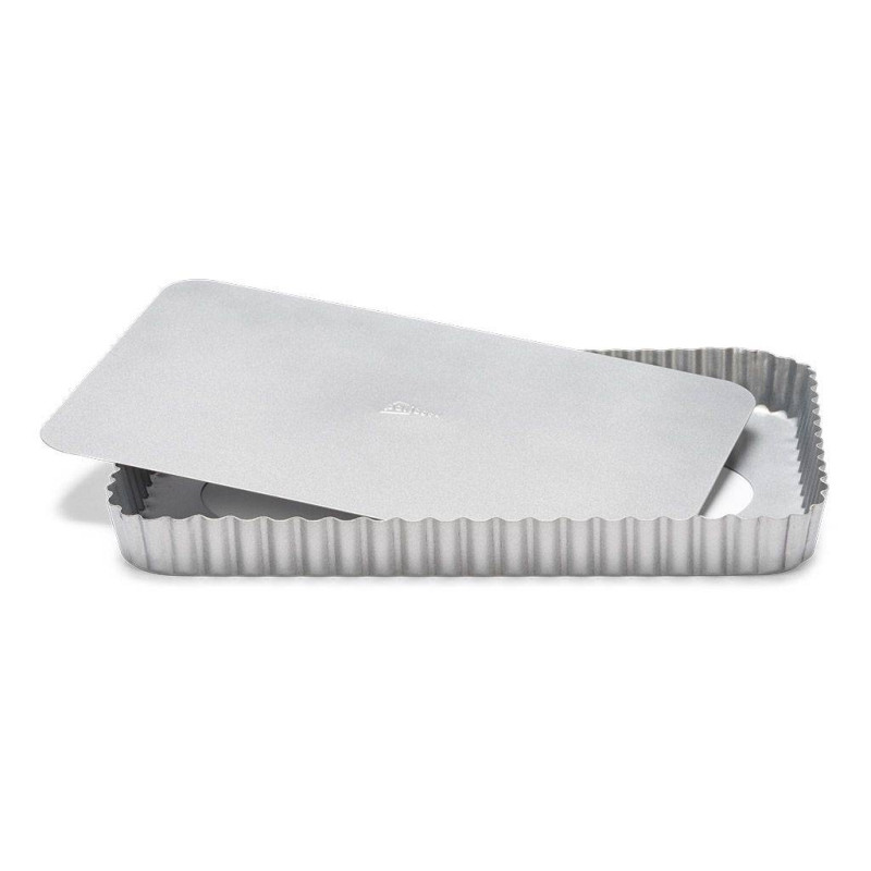 Moule à Tarte cannelé rectangulaire Anti-Adhérent Fond Amovible 32 x 22