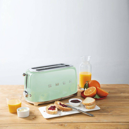 Toaster 2 Fentes Long Grille pain Années 50 SMEG Vert d´eau