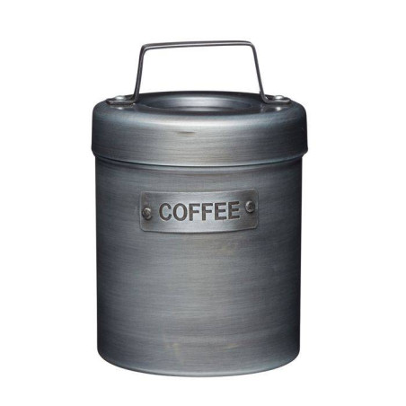 Set De 4 Boîtes De Rangement Cuisine Vintage - Métal Gris, Pour Thé, Café, Sucre, Biscuits