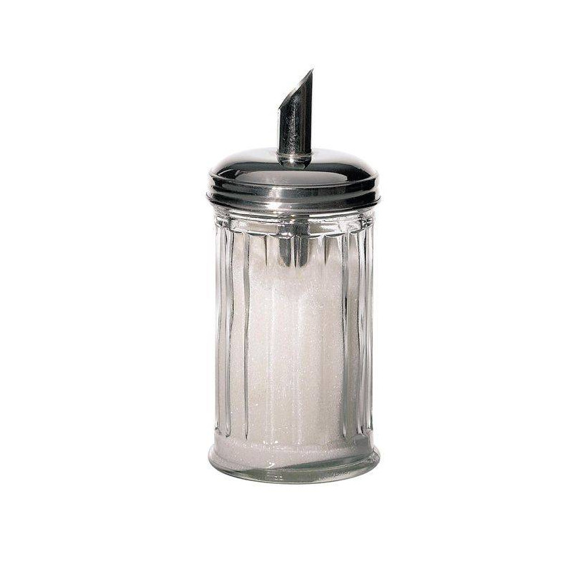 Saupoudreur En Verre Et Inox - 13cm Pour Sucre, Cacao, Sel - Précision Et Style
