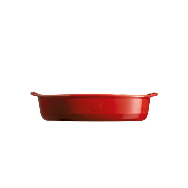 Plat ovale gris en céramique 28x17,5cm DOMEDIA