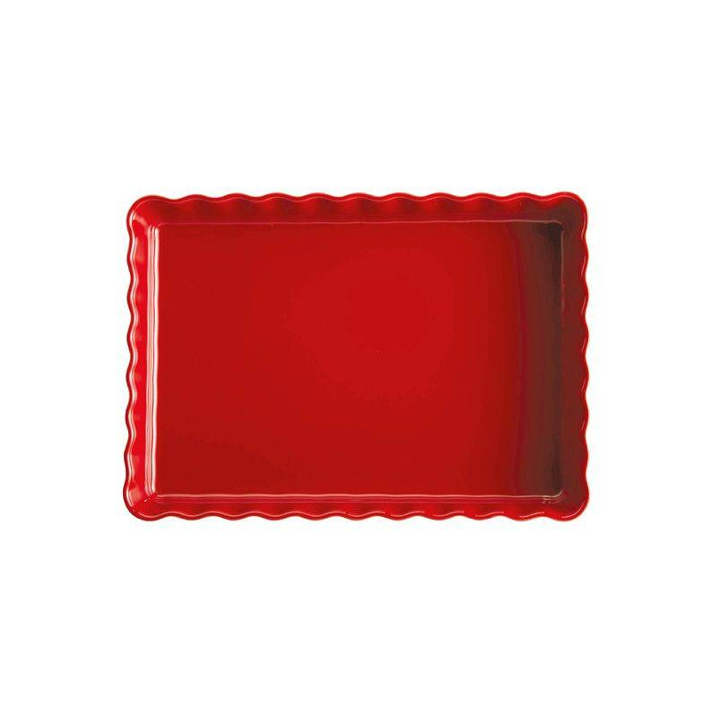 Plat à Tarte Tourtière Rectangulaire Emile HENRY Rouge