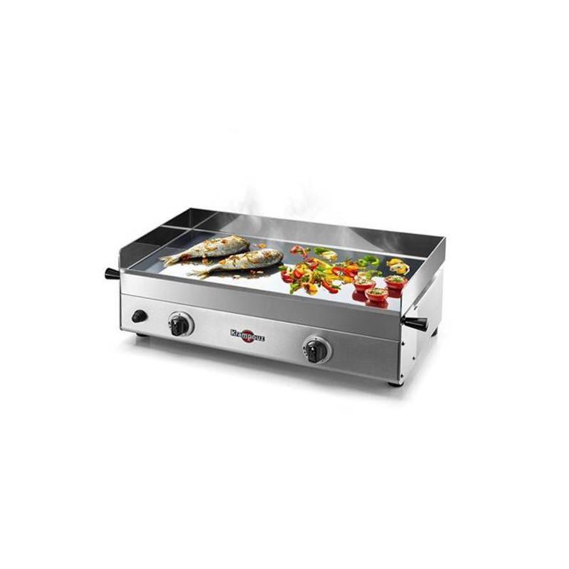 Plancha Gaz Inox 2 x 2000 W - DESIGN KRAMPOUZ