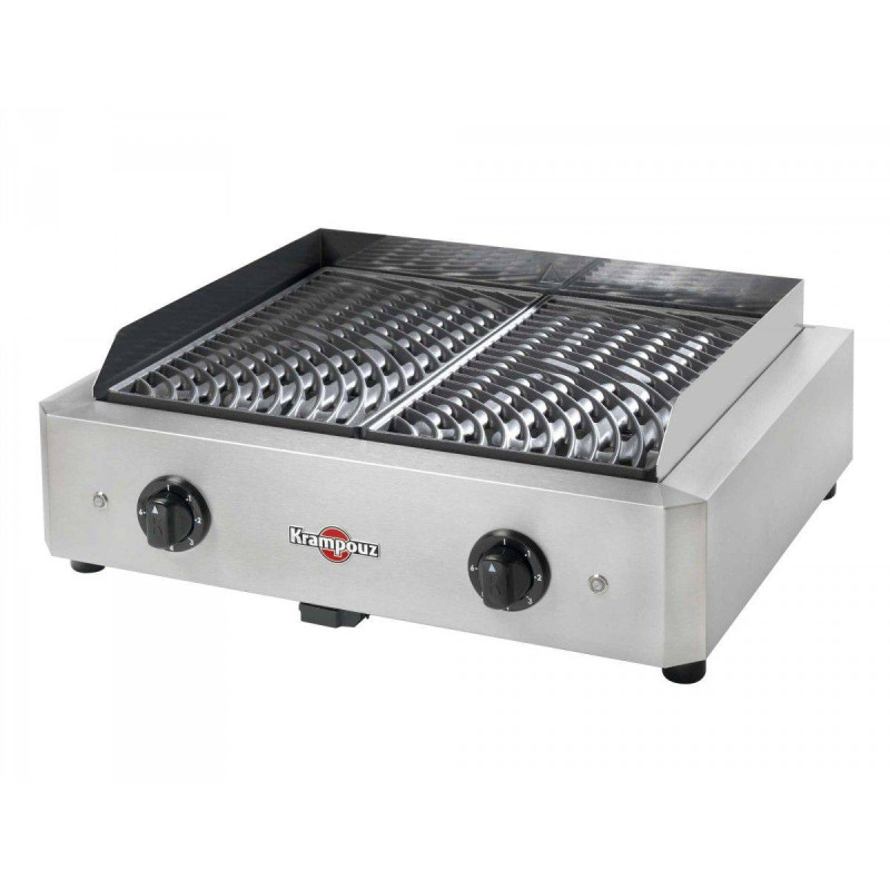Gril Barbecue électrique Mythic XL 3400 W plaque fonte émaillée  KRAMPOUZ