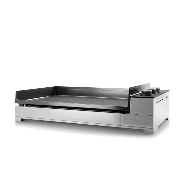 Plancha GAZ en fonte Châssis Inox FORGE ADOUR 3 feux PREMIUM 75