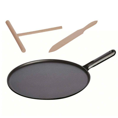 CREPIERE Bretonne à petit rebord Poêle à Crêpes en Fonte émaillée STAUB D30