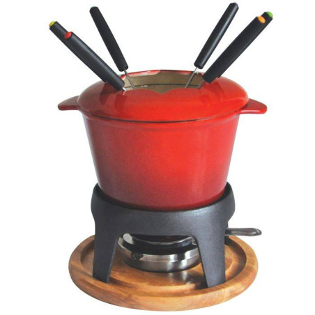 Service à fondue en fonte...